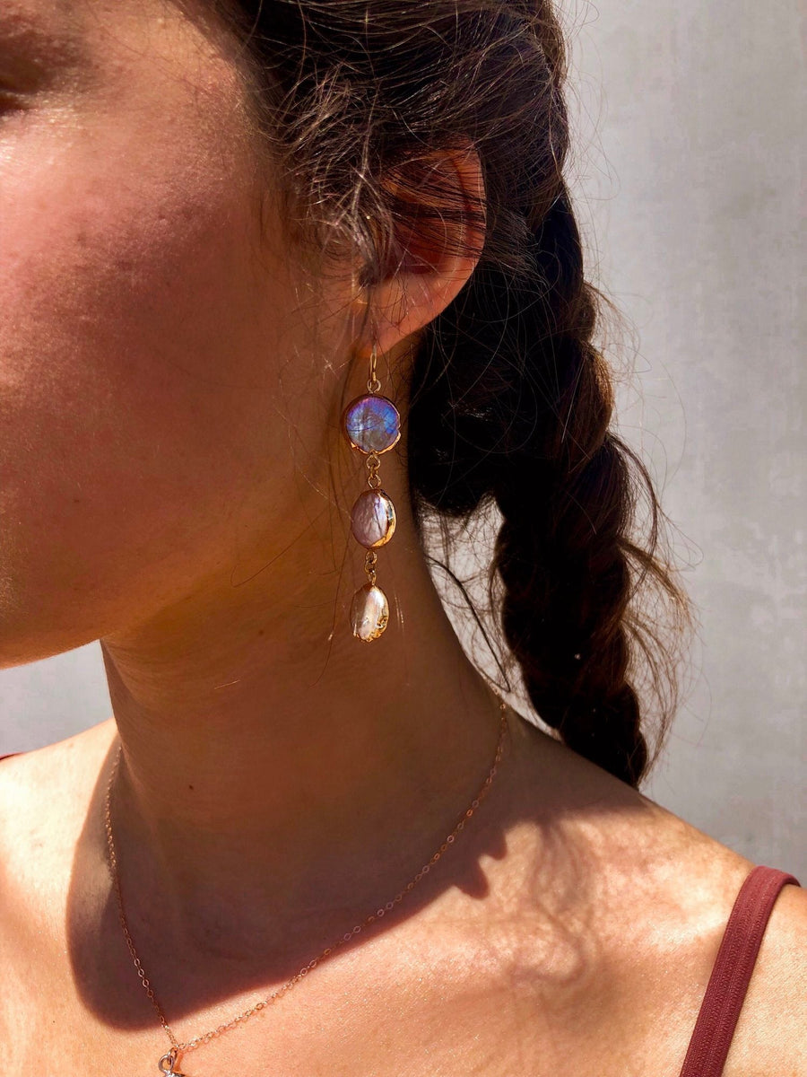 Dream Drop Earrings, Baroque Pearls by Toasted Jewelry - shopatkonus