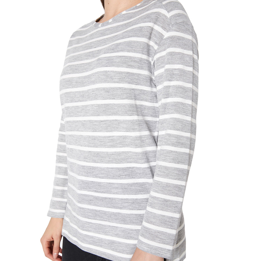 Women's Basic Crewneck Hi Lo Knit Top - shopatkonus