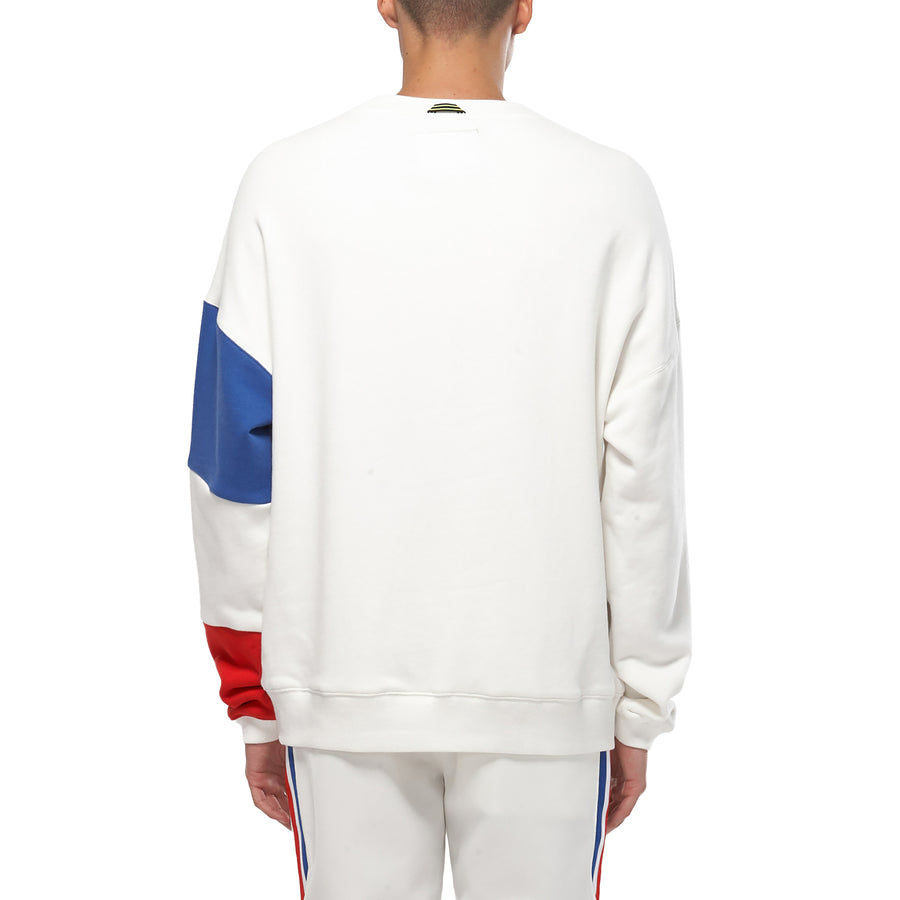 Konus Men's Color Blocked Sweatshirt in White - shopatkonus