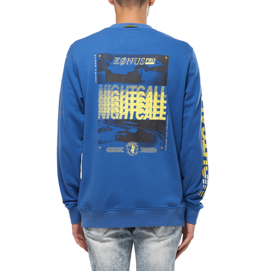 Konus Men's Nightcall Sweatshirt in Blue - shopatkonus