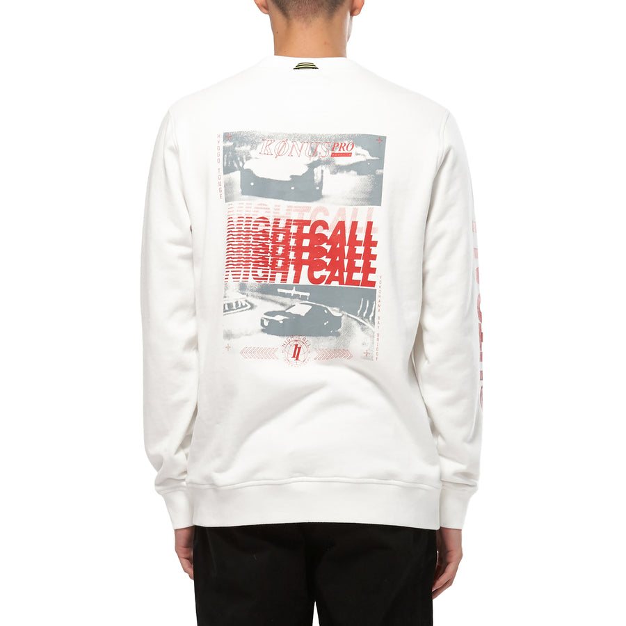 Konus Men's Nightcall Sweatshirt in White - shopatkonus