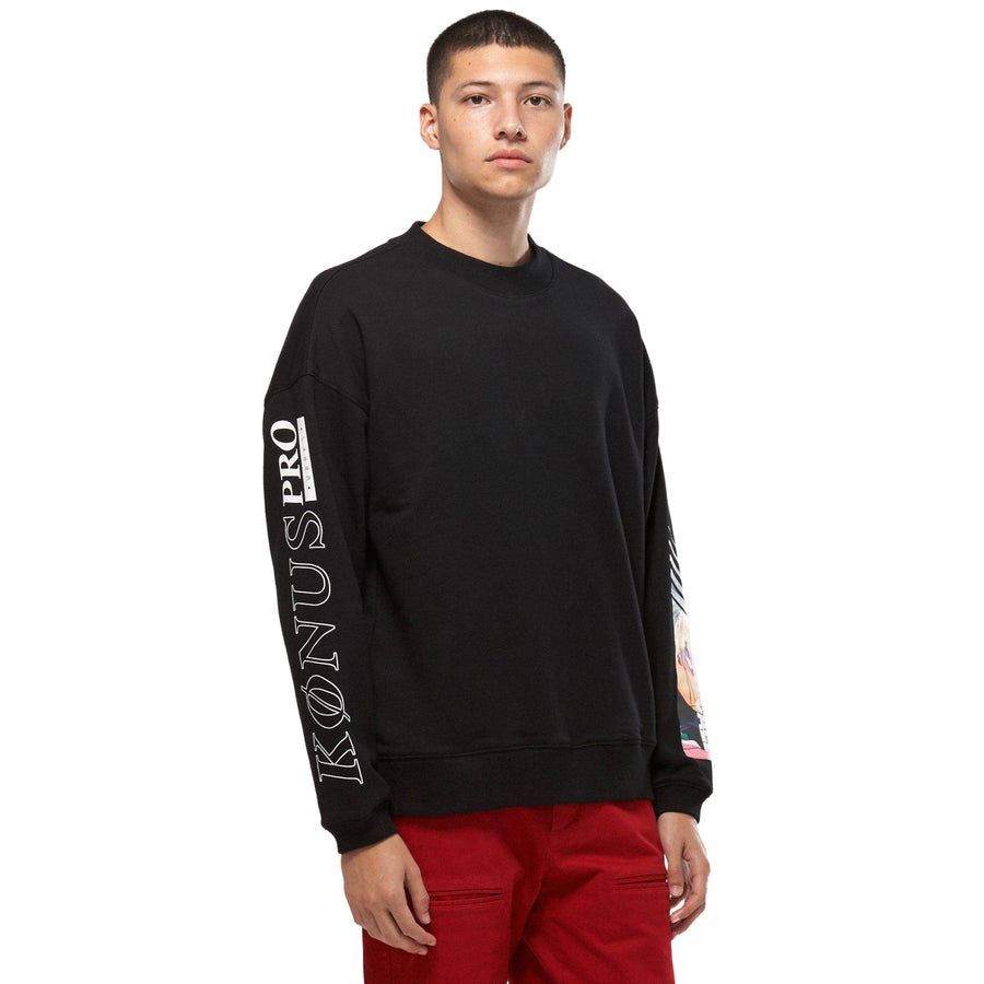 Konus Men's Oversize Sweatshirt In Black - shopatkonus
