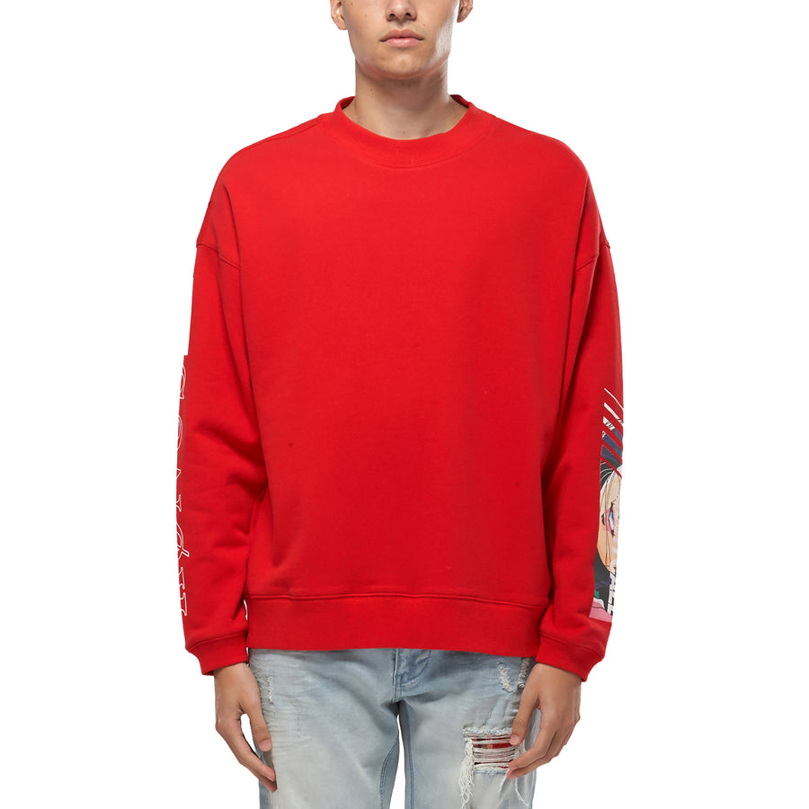 Konus Men's Oversize Sweatshirt in Red - shopatkonus