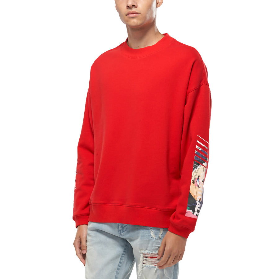 Konus Men's Oversize Sweatshirt in Red - shopatkonus