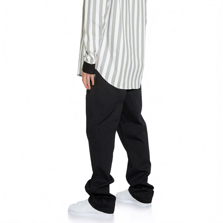 Konus Men's Baggy Chino Pants in Black - shopatkonus