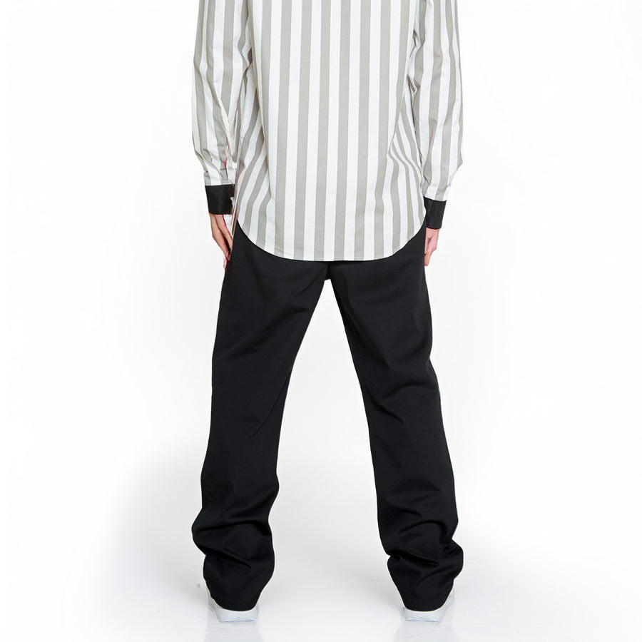 Konus Men's Baggy Chino Pants in Black - shopatkonus