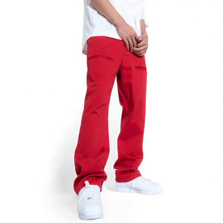 Konus Men's Baggy Chino Pants in Red - shopatkonus