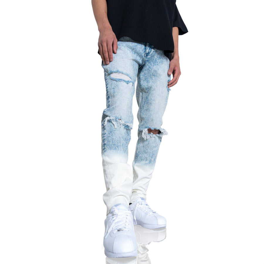 Konus Men's Acid Washed Jean in Blue