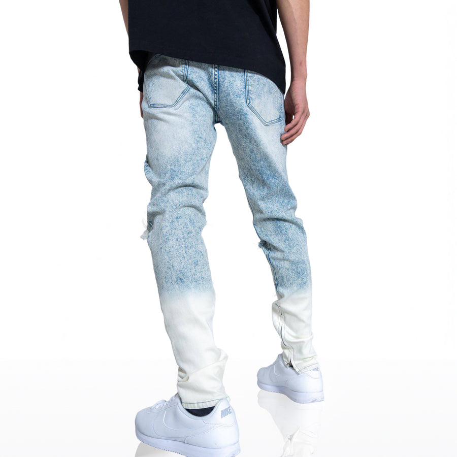 Konus Men's Acid Washed Jean in Blue