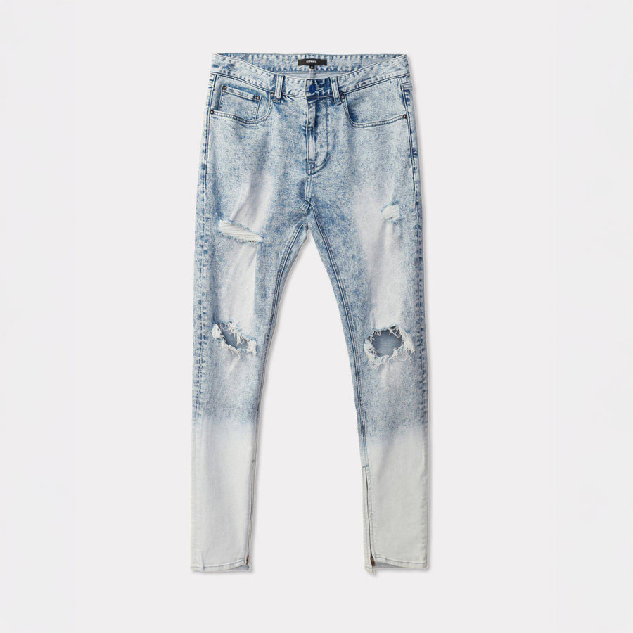 Konus Men's Acid Washed Jean in Blue