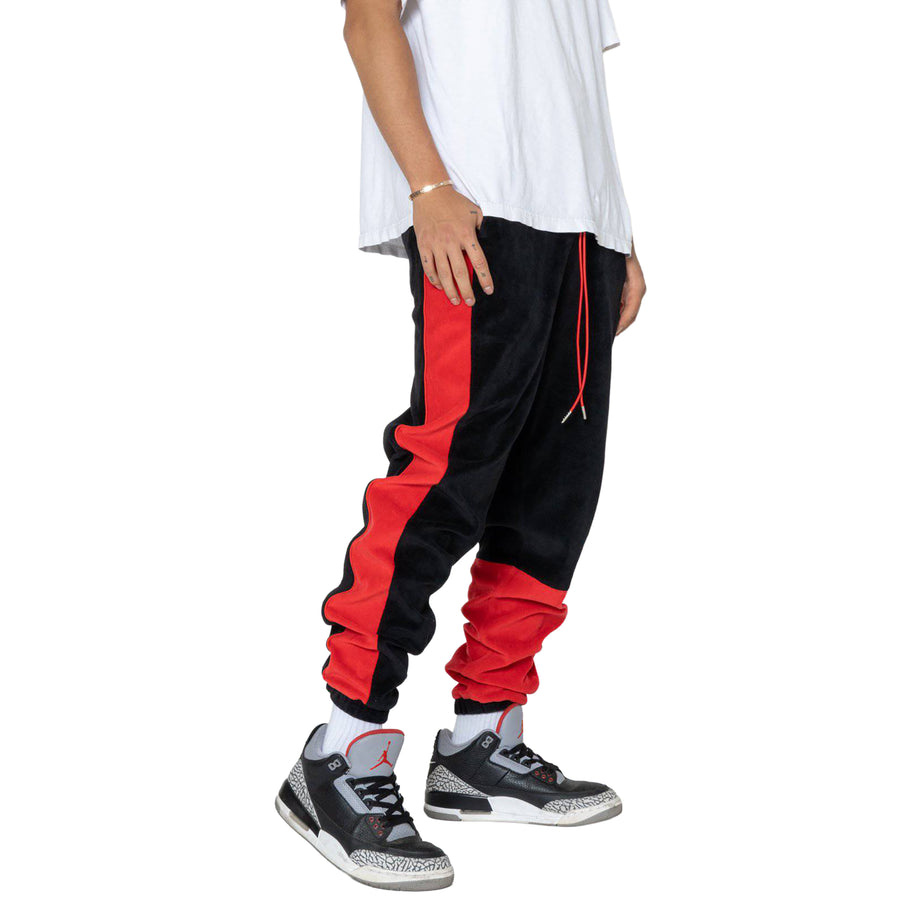 Blank State Men's Velour Team Pants in Black - shopatkonus