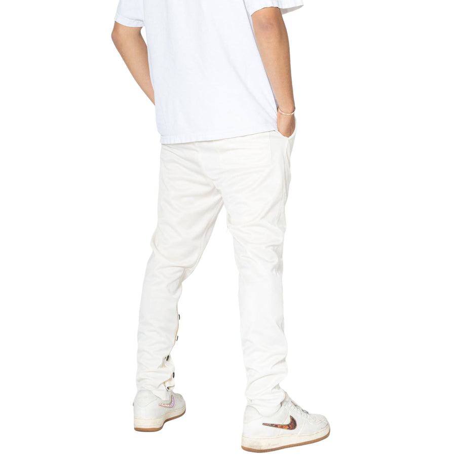Blank State Men's Snap Track Pants in White - shopatkonus
