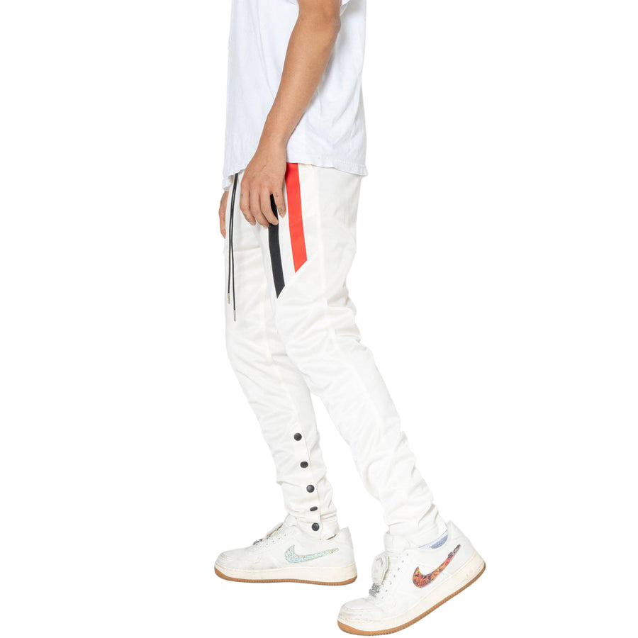 Blank State Men's Snap Track Pants in White - shopatkonus