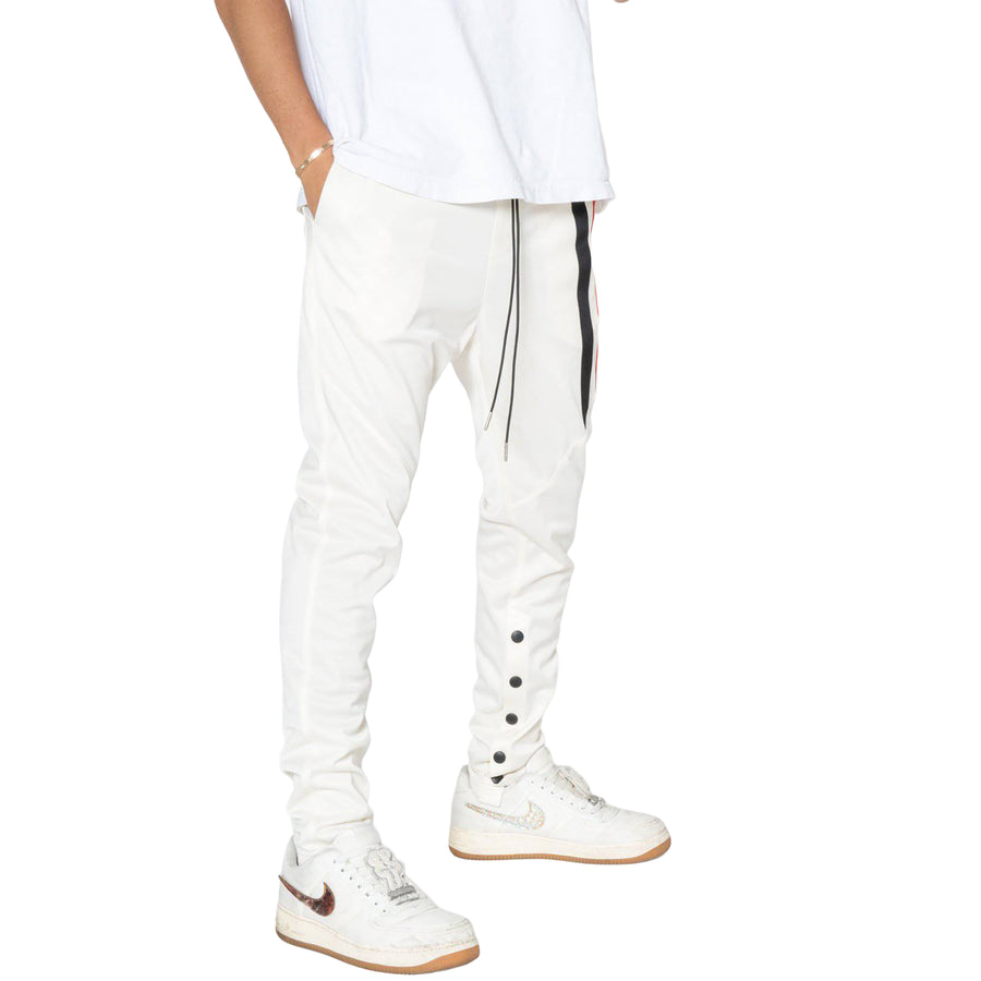 Blank State Men's Snap Track Pants in White - shopatkonus