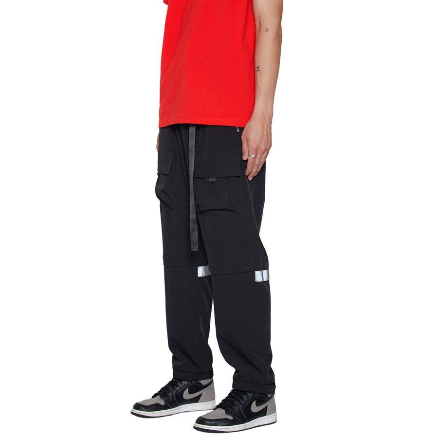 Konus Men's Reflective Wind Cargo Pants in Black - shopatkonus