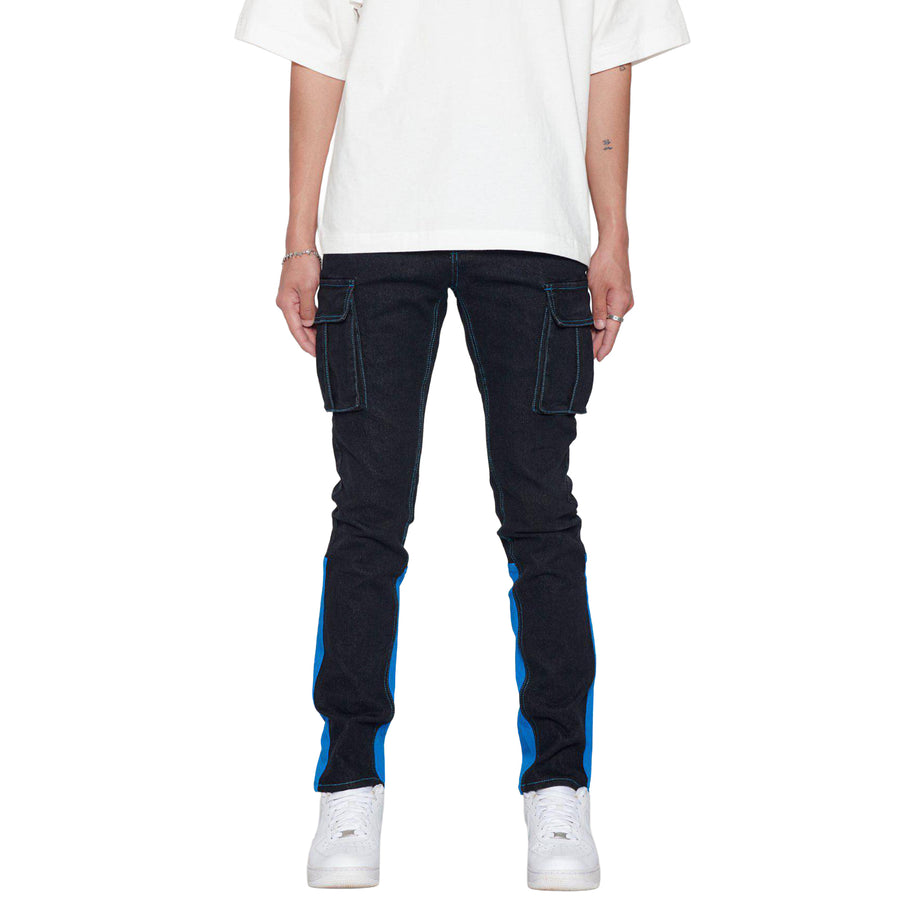 Blank State Men's Cargo Denim in Black/Blue - shopatkonus
