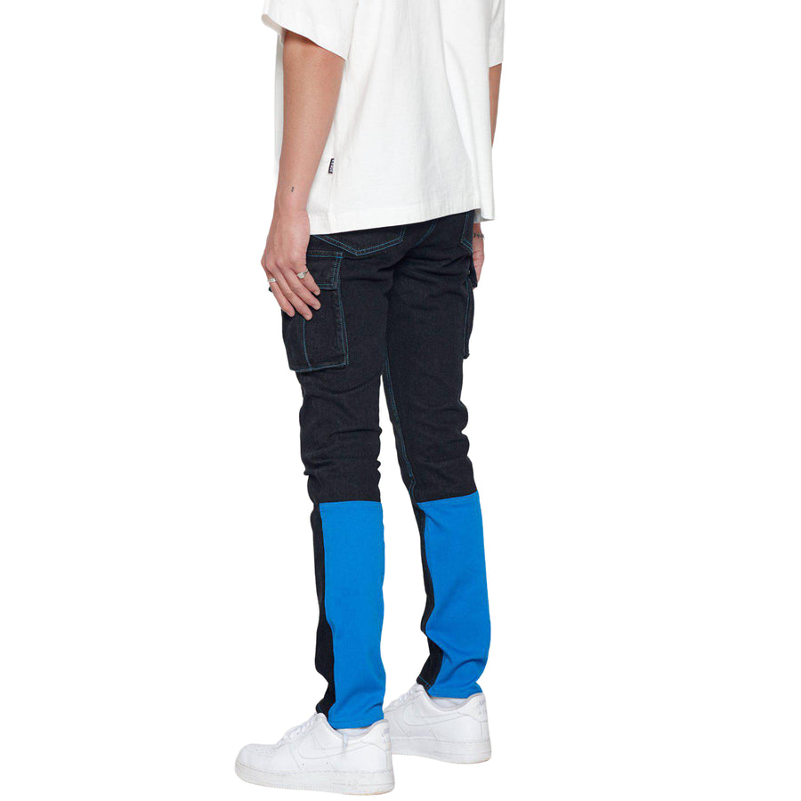 Blank State Men's Cargo Denim in Black/Blue - shopatkonus