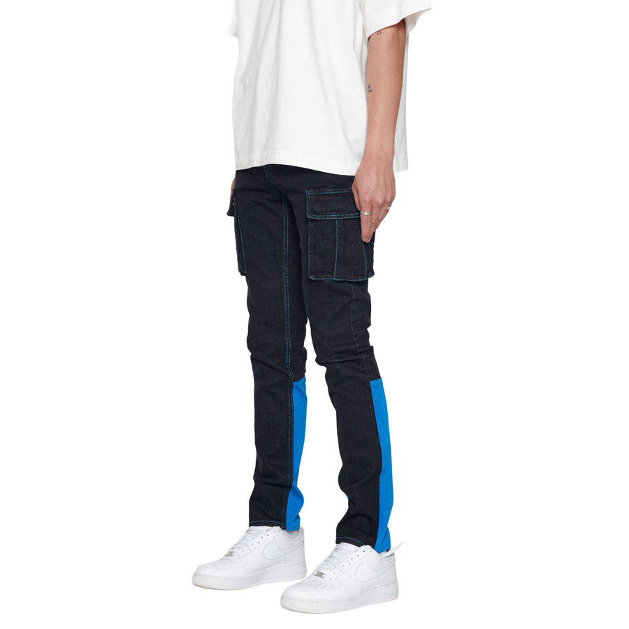 Blank State Men's Cargo Denim in Black/Blue - shopatkonus