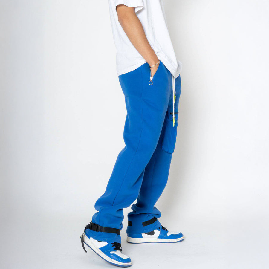 Konus Men's Bellow Pocket Sweatpants in Blue - shopatkonus