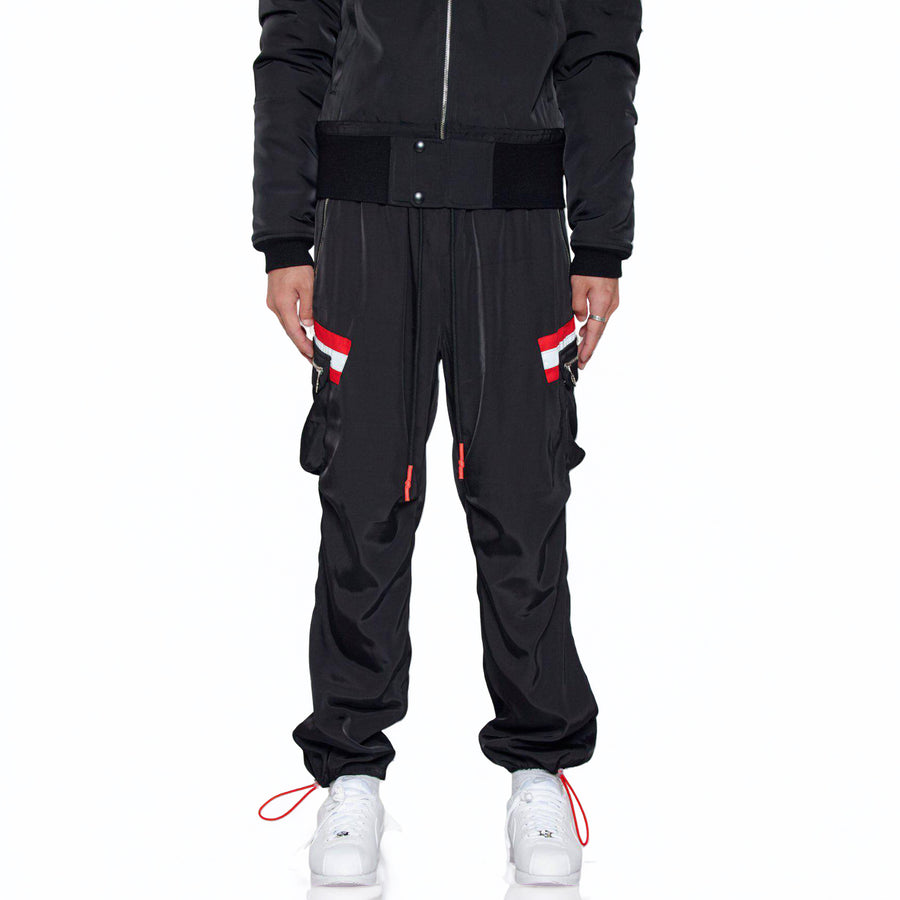 Konus Men's Reflective Tape Utility Cargo Pants in Black - shopatkonus