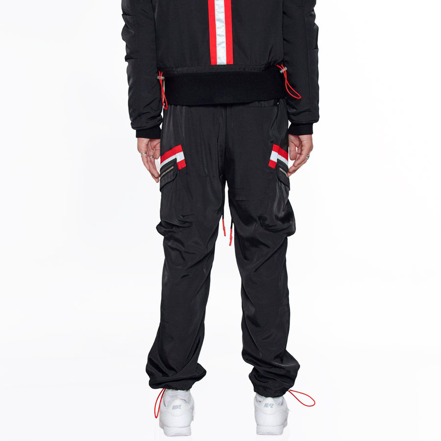 Konus Men's Reflective Tape Utility Cargo Pants in Black - shopatkonus