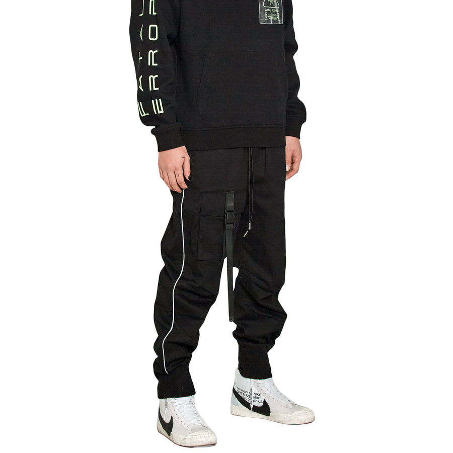 Konus Men's Tactical Strap Cargo Joggers in Black - shopatkonus