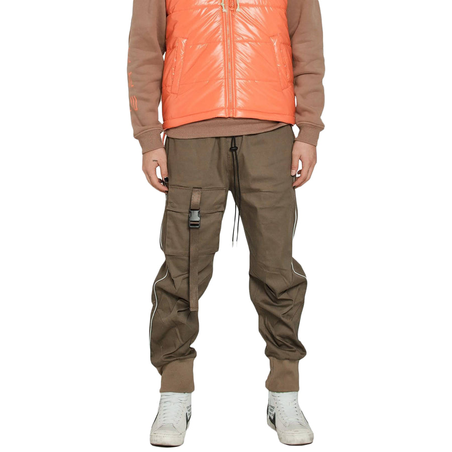 Konus Men's Tactical Strap Cargo Joggers in Tobacco - shopatkonus