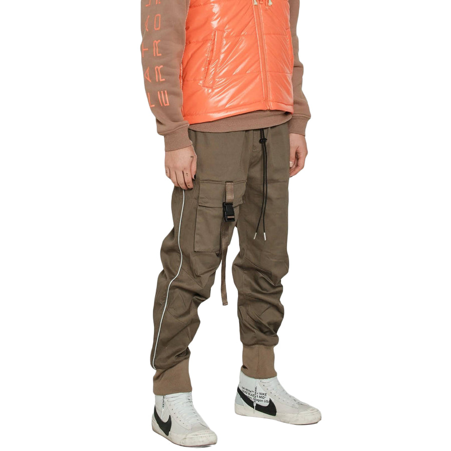 Konus Men's Tactical Strap Cargo Joggers in Tobacco - shopatkonus