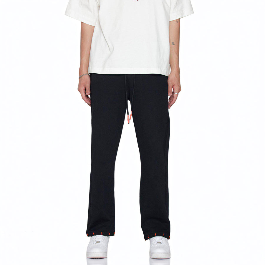 Konus Men's Wide Leg Sweatpants in Black - shopatkonus