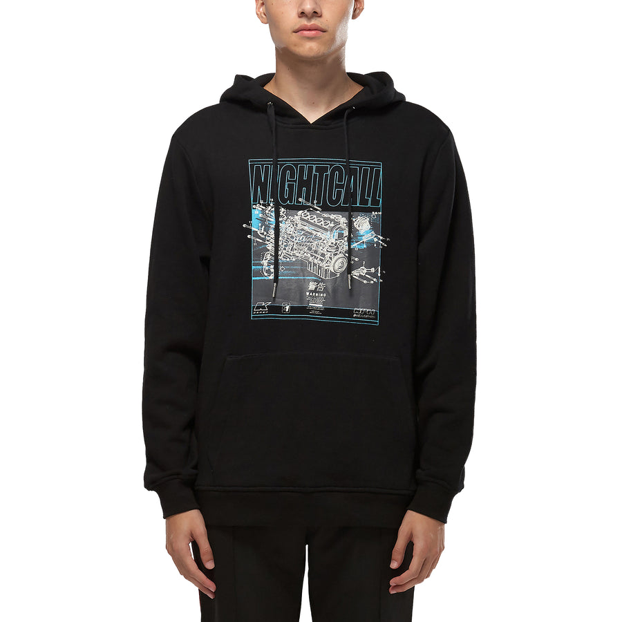Konus Men's Graphic Pullover Hoodie in Black - shopatkonus