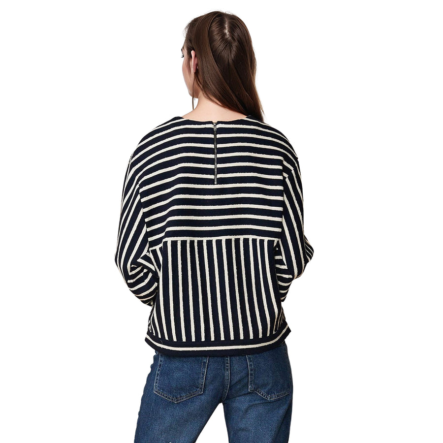 Women's Striped Dolman Sweatshirt