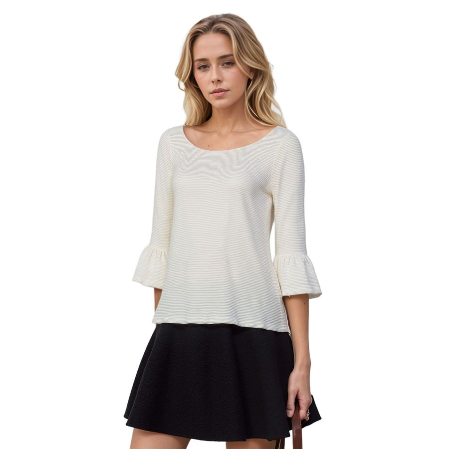 CLOSEOUT Womens Ottoman Rib Knit Blouse