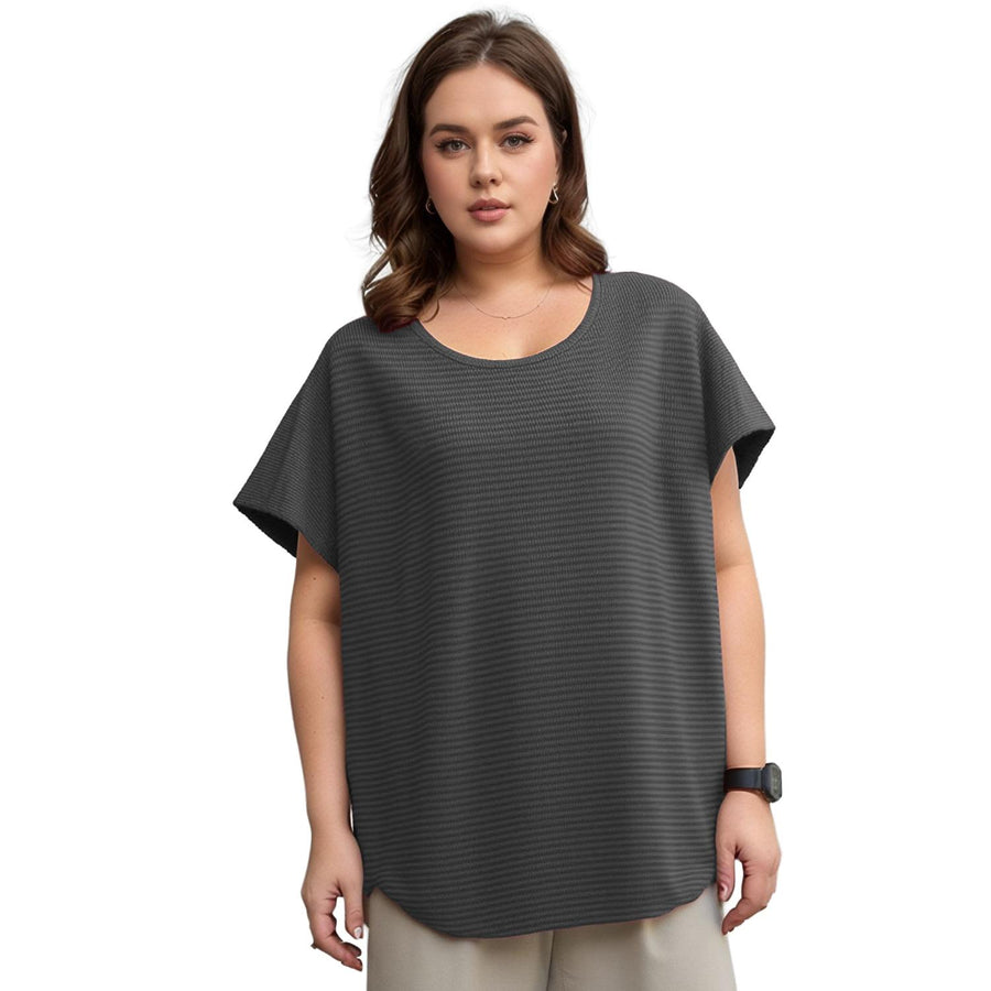 Pleione Women's Textured Short Sleeve Top
