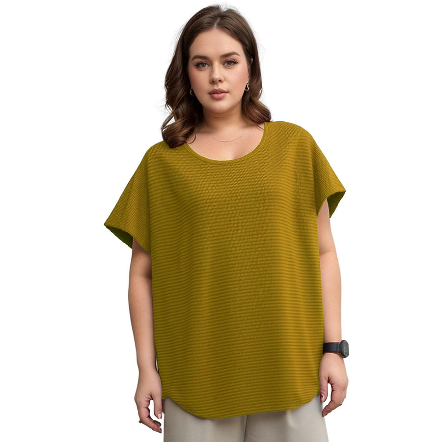 Pleione Women's Textured Short Sleeve Top