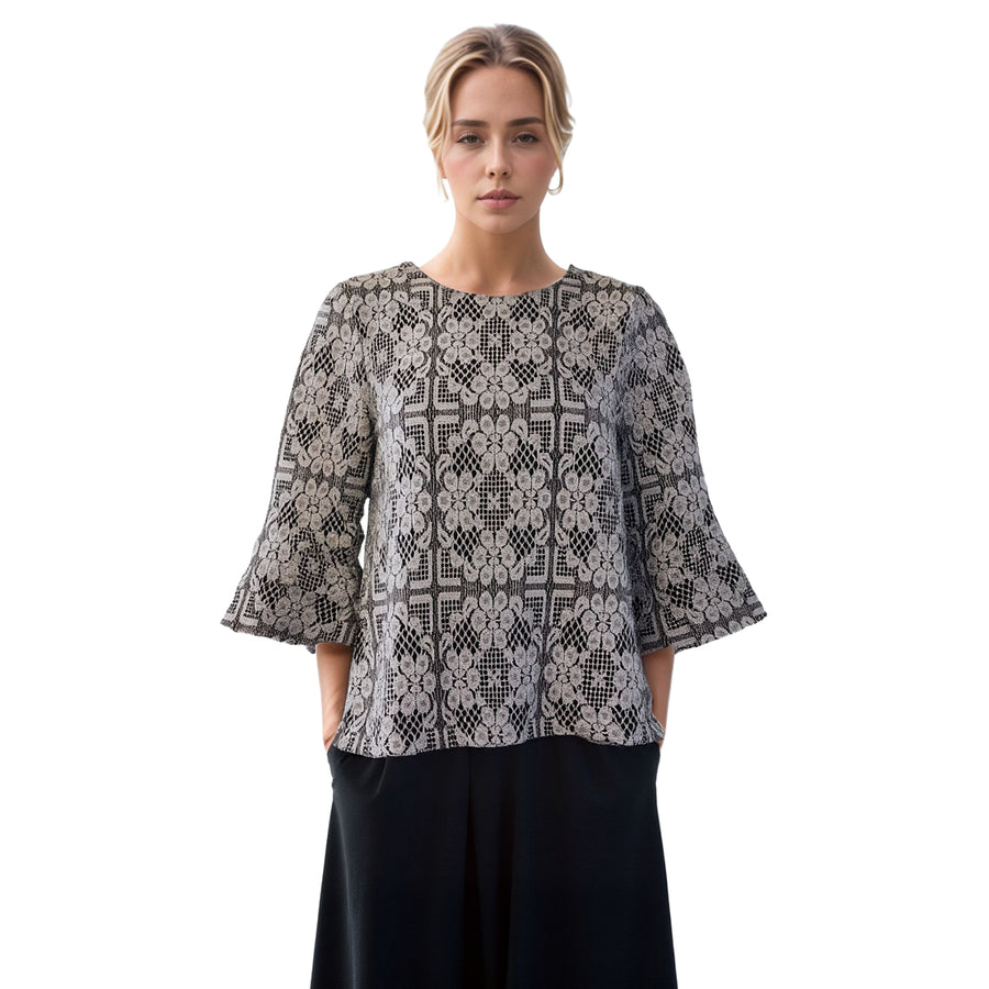 CLOSEOUT Women's Lace Textured Tunic Top