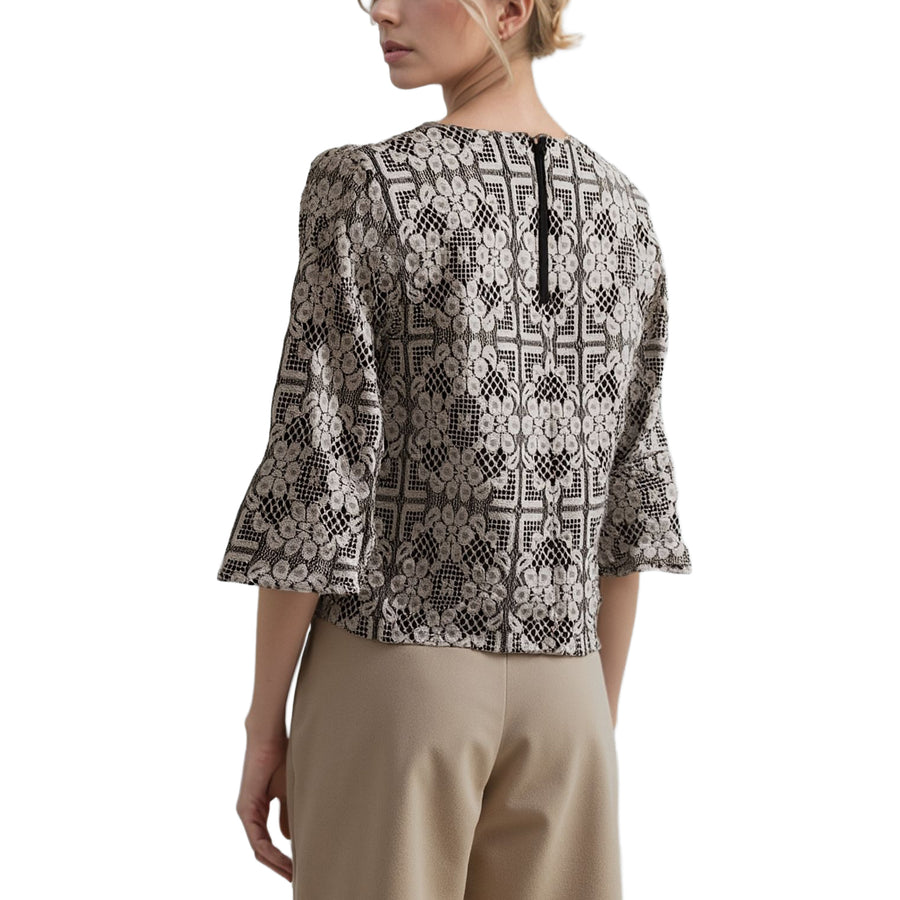 CLOSEOUT Women's Lace Textured Tunic Top