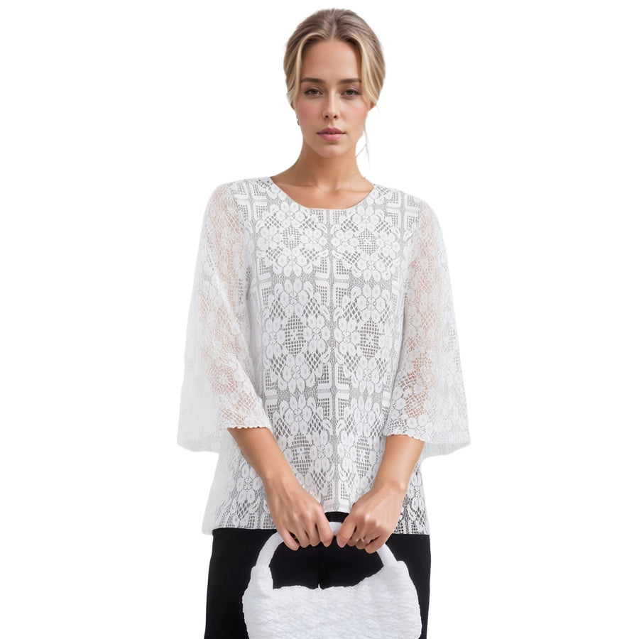 CLOSEOUT Women's Lace Textured Tunic Top