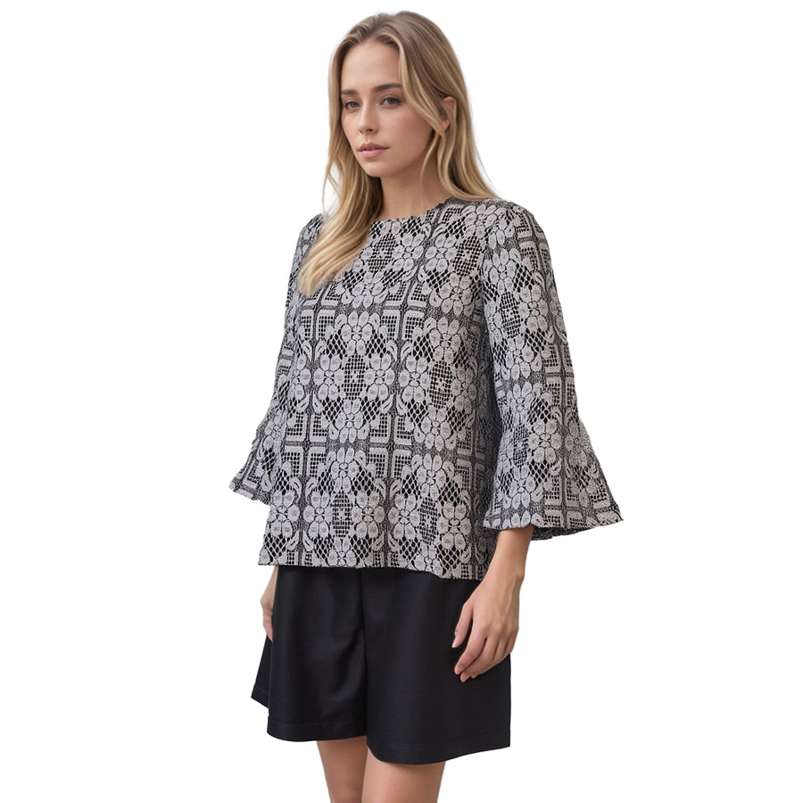 CLOSEOUT Women's Lace Textured Tunic Top