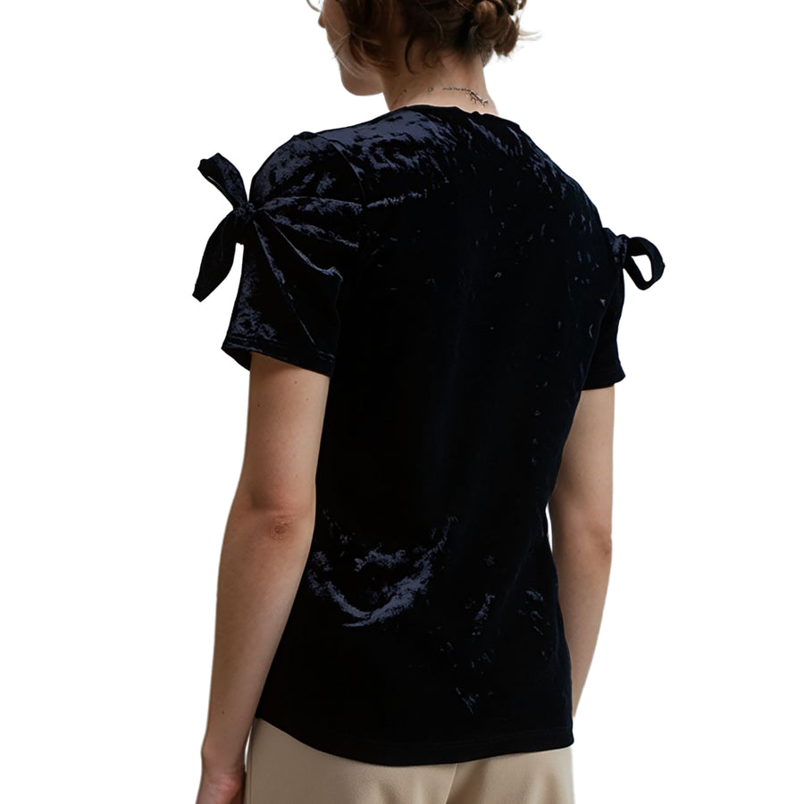 CLOSEOUT Women's Round Neck Velvet Top