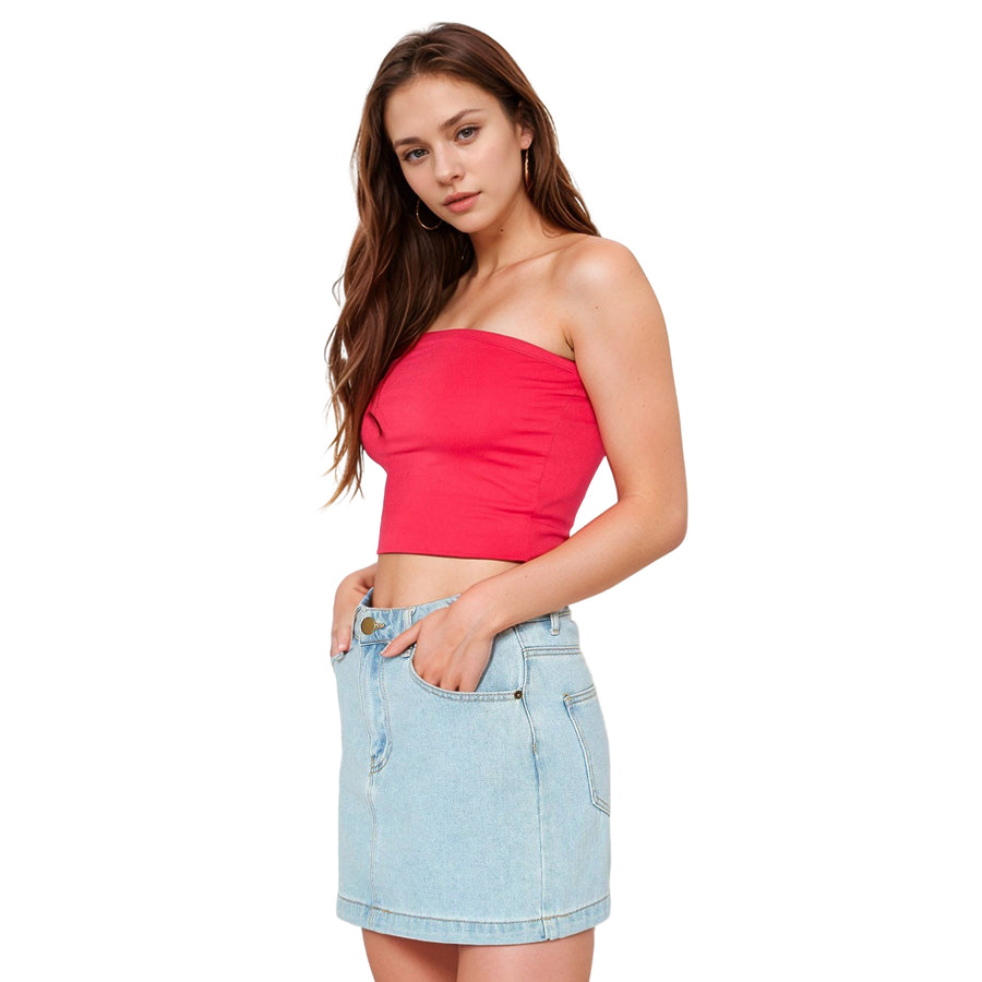 Women's Off Shoulder Cropped Tube Top