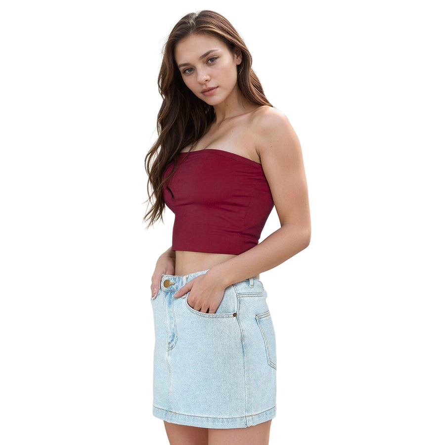 Women's Off Shoulder Cropped Tube Top