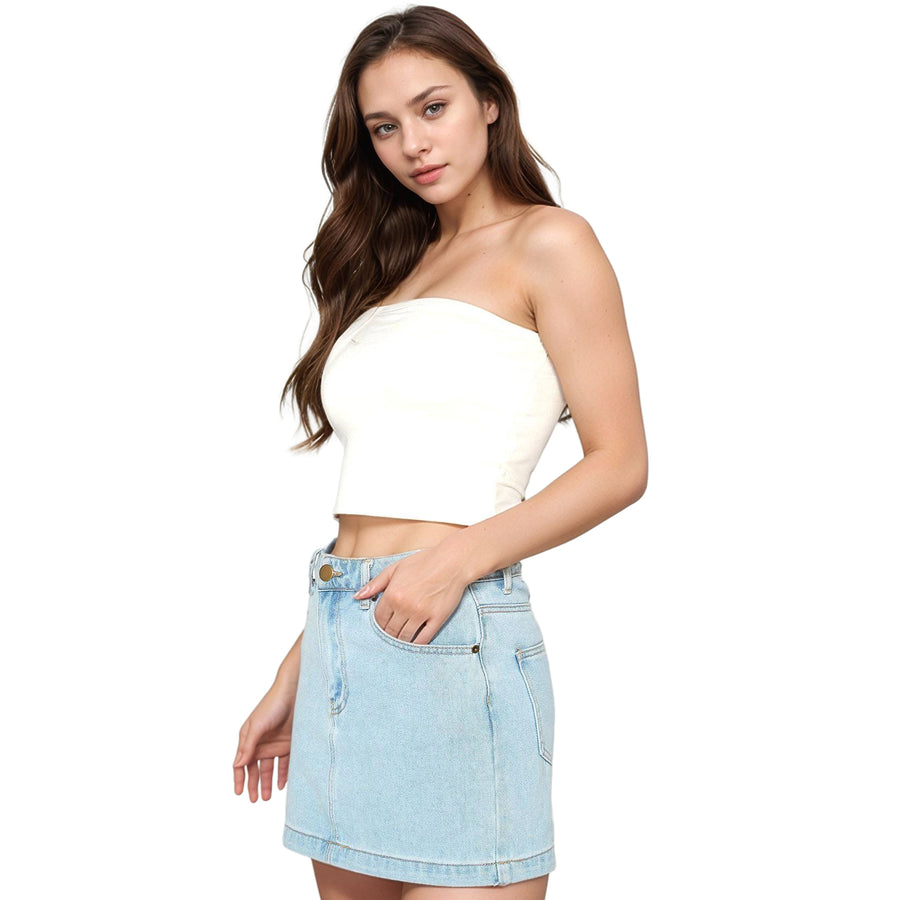 Women's Off Shoulder Cropped Tube Top