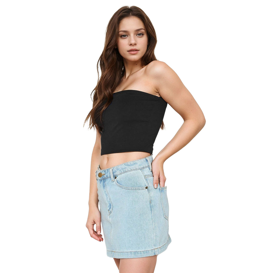 Women's Off Shoulder Cropped Tube Top