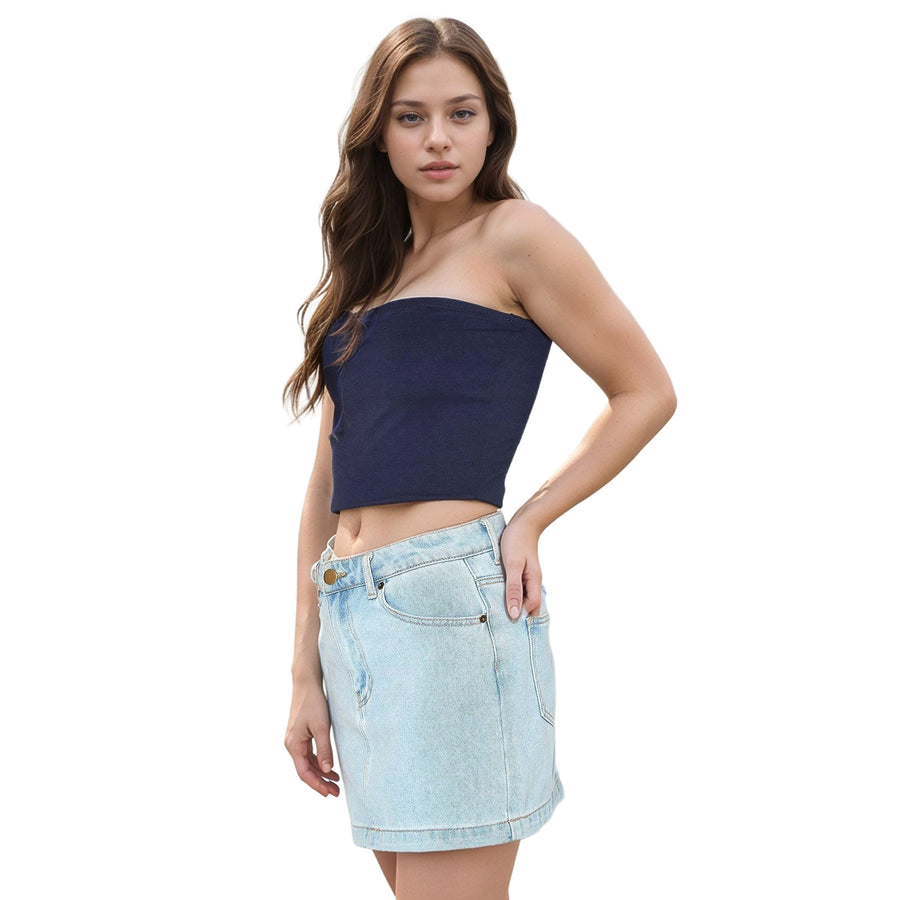 Women's Off Shoulder Cropped Tube Top