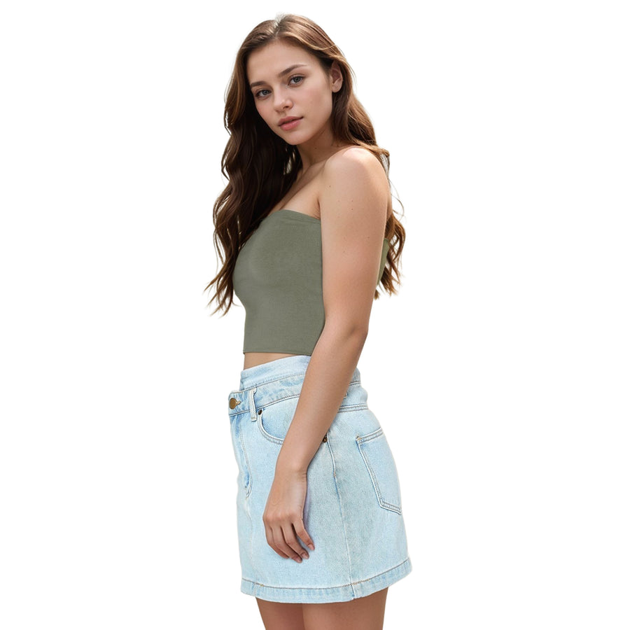 Women's Off Shoulder Cropped Tube Top