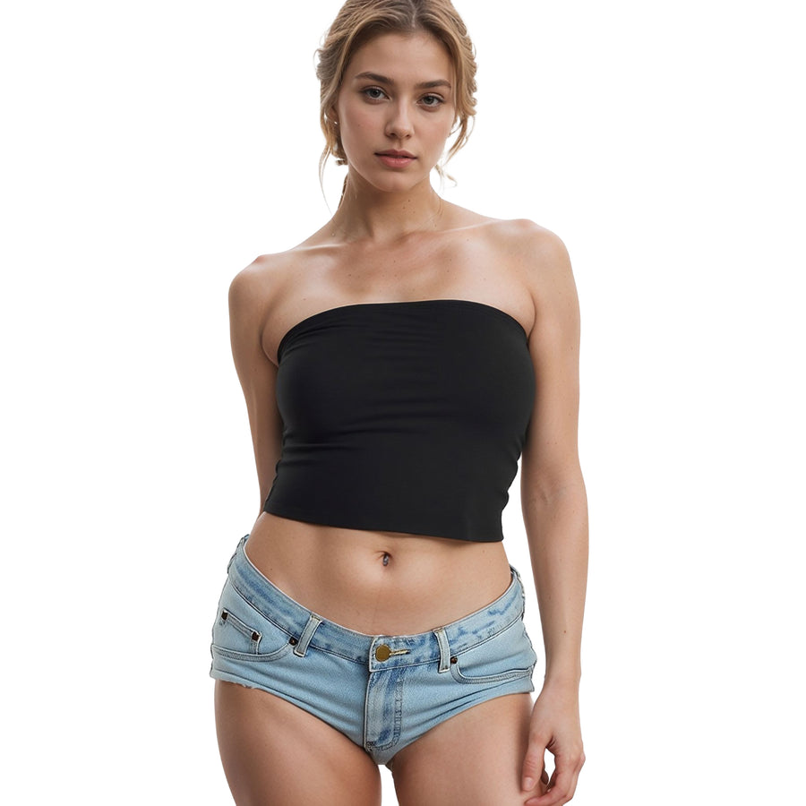 Women's Off Shoulder Cropped Tube Top