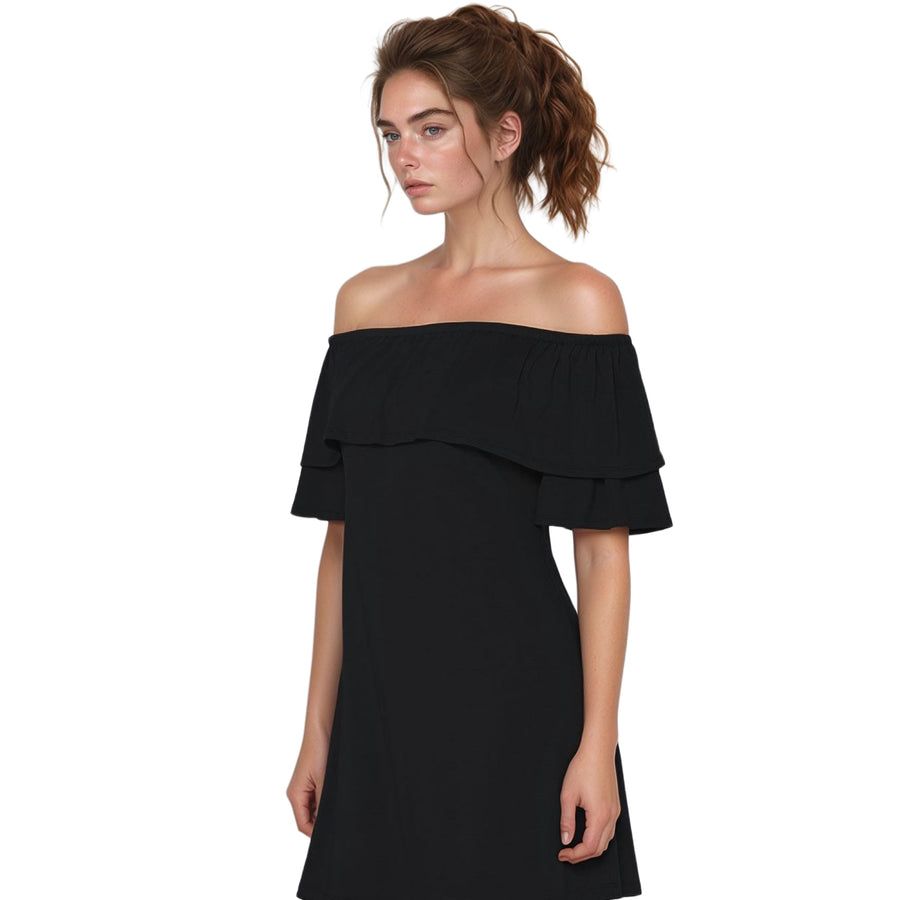 Women's Basic Off Shoulder Midi Dress