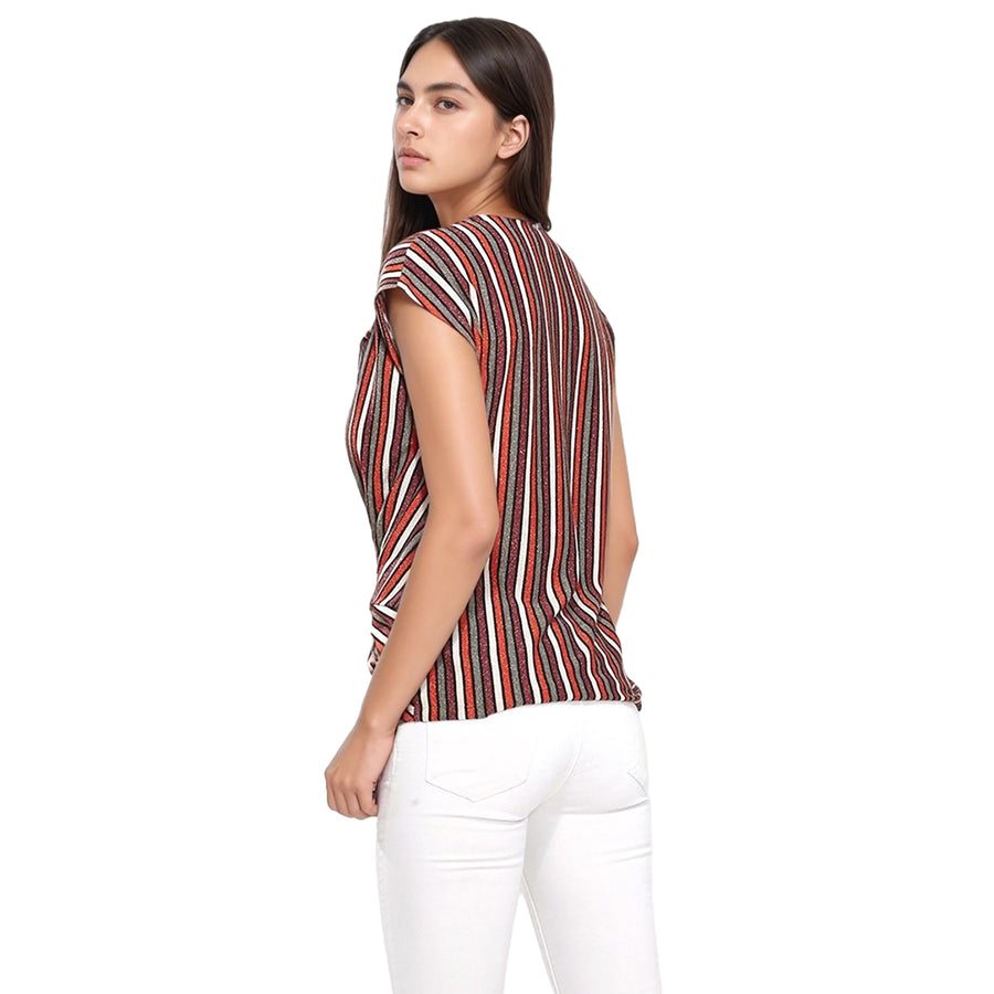 Pleione Women's Twist Front Sleeveless Knit Top In Multi