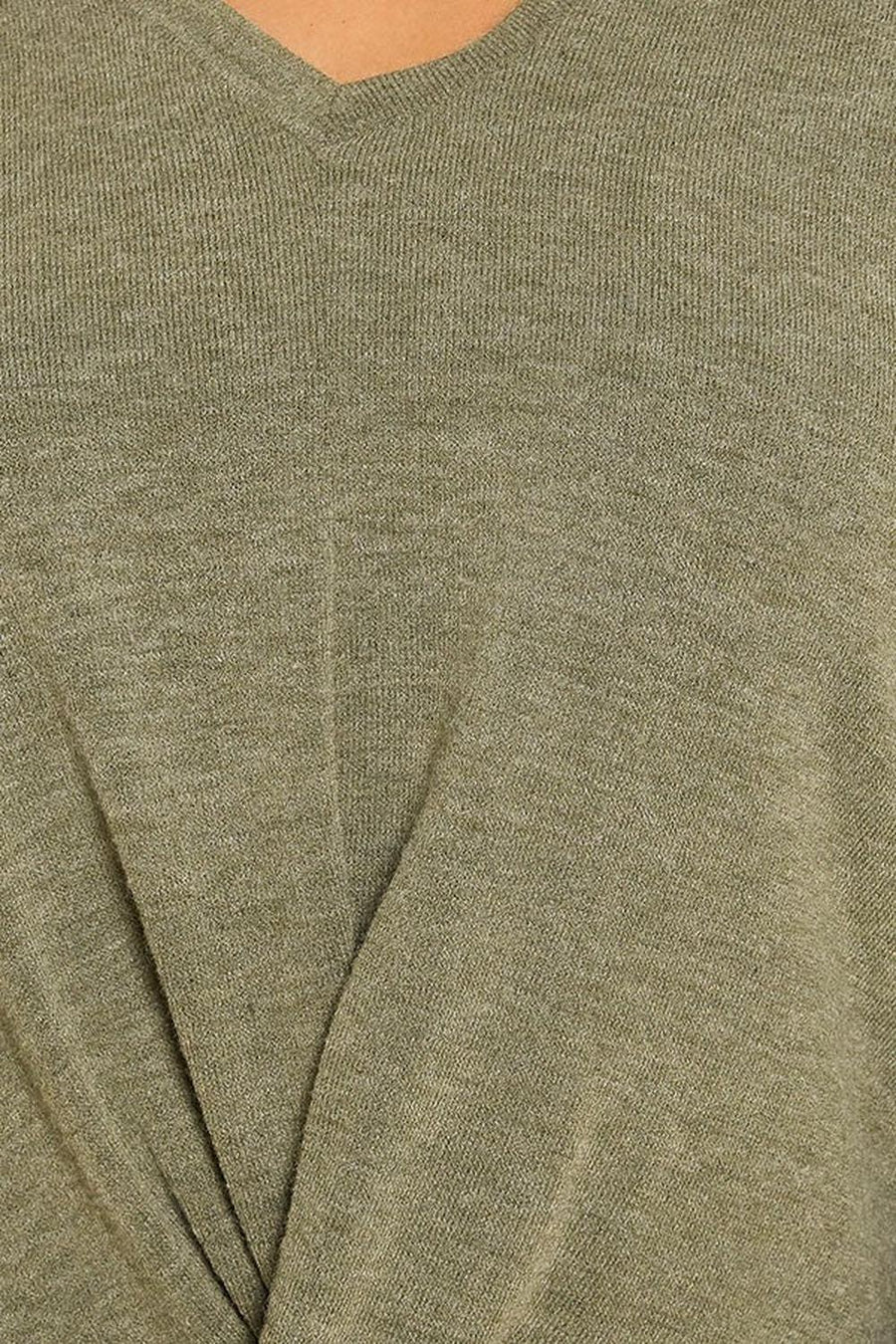 Pleione Women's Surplice Hem Knit Top