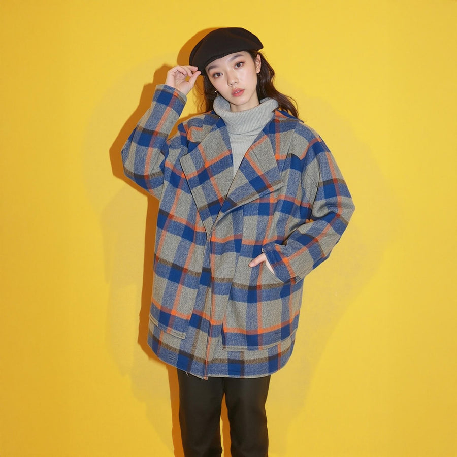 Women's Wool Blended Oversized Coat - shopatkonus